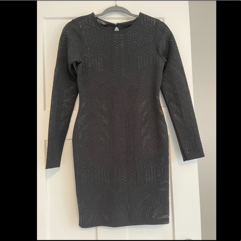 Black textured Miss Selfridge bodycon dress